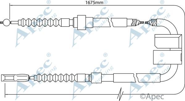 APEC CAB1017 - Трос, гальмівна система autocars.com.ua