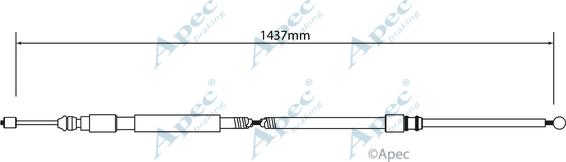 APEC CAB1019 - Трос, гальмівна система autocars.com.ua