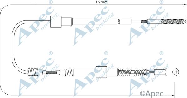 APEC CAB1020 - Трос, гальмівна система autocars.com.ua