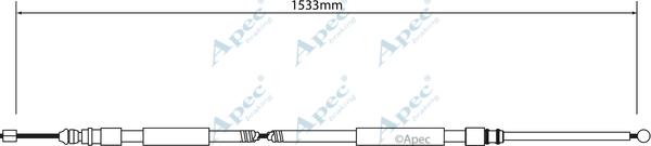 APEC CAB1024 - Трос, гальмівна система autocars.com.ua