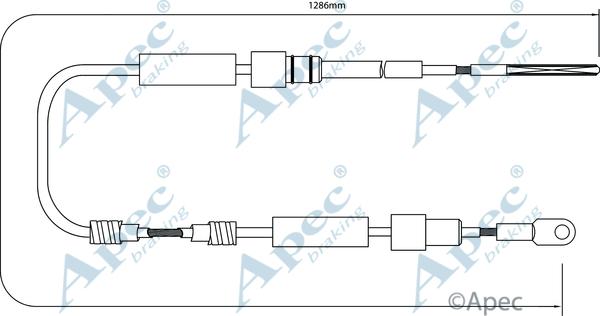 APEC CAB1029 - Трос, гальмівна система autocars.com.ua