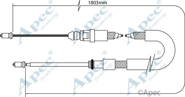 APEC CAB1045 - Трос, гальмівна система autocars.com.ua