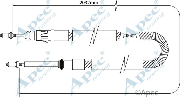 APEC CAB1046 - Трос, гальмівна система autocars.com.ua