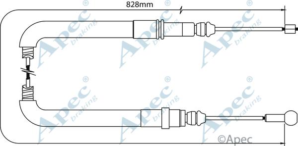 APEC CAB1048 - Трос, гальмівна система autocars.com.ua