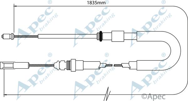APEC CAB1052 - Трос, гальмівна система autocars.com.ua