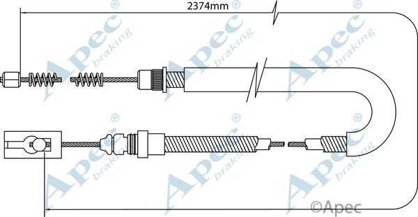 APEC CAB1059 - Трос, гальмівна система autocars.com.ua