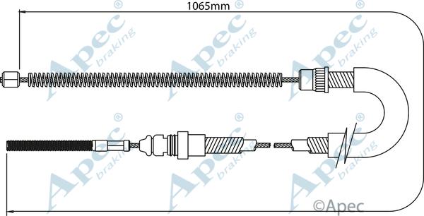 APEC CAB1060 - Трос, гальмівна система autocars.com.ua