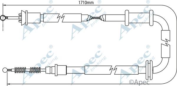 APEC CAB1064 - Трос, гальмівна система autocars.com.ua