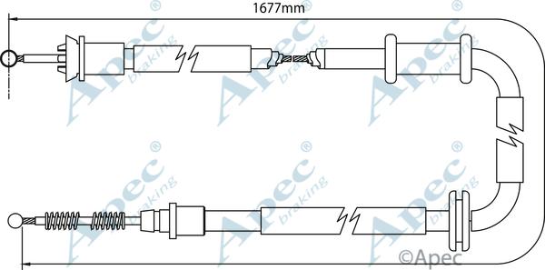 APEC CAB1065 - Трос, гальмівна система autocars.com.ua