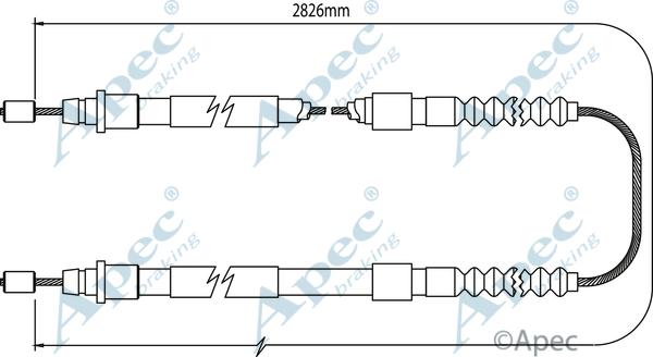 APEC CAB1069 - Трос, гальмівна система autocars.com.ua