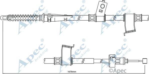 APEC CAB1079 - Трос, гальмівна система autocars.com.ua