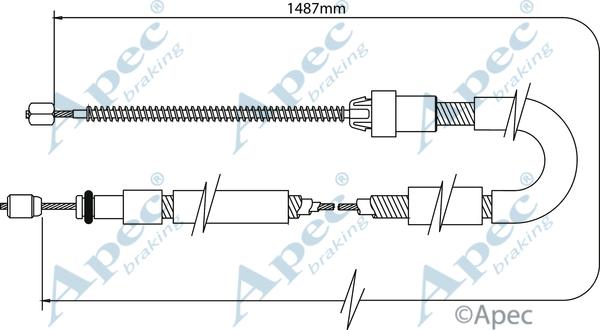 APEC CAB1091 - Трос, гальмівна система autocars.com.ua