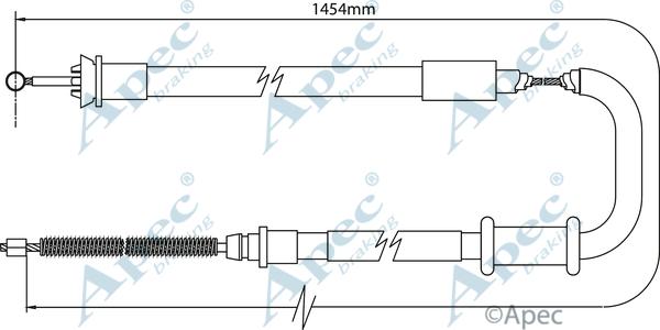 APEC CAB1093 - Трос, гальмівна система autocars.com.ua
