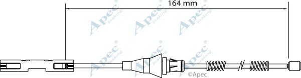 APEC CAB1124 - Трос, гальмівна система autocars.com.ua