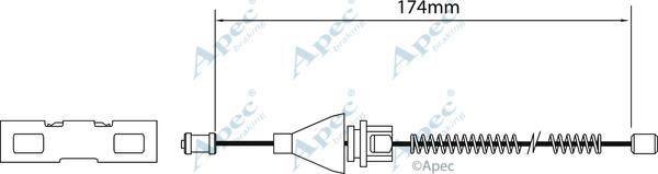 APEC CAB1137 - Трос, гальмівна система autocars.com.ua