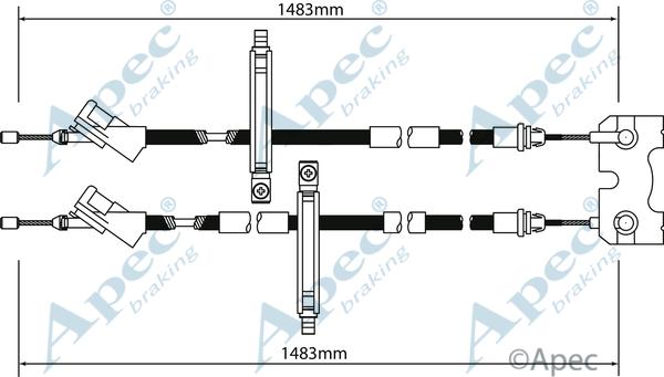 APEC CAB1140 - Трос, гальмівна система autocars.com.ua