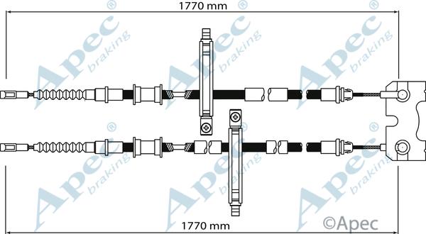 APEC CAB1141 - Трос, гальмівна система autocars.com.ua