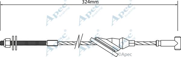 APEC CAB1142 - Трос, гальмівна система autocars.com.ua