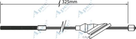 APEC CAB1145 - Трос, гальмівна система autocars.com.ua