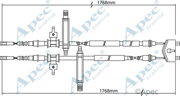 APEC CAB1146 - Трос, гальмівна система autocars.com.ua