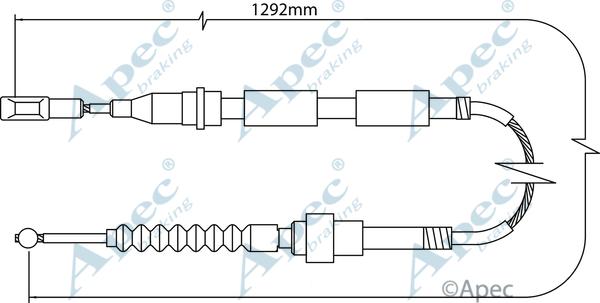 APEC CAB1155 - Трос, гальмівна система autocars.com.ua
