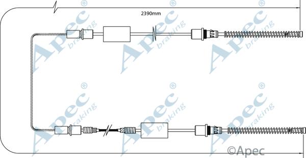 APEC CAB1171 - Трос, гальмівна система autocars.com.ua