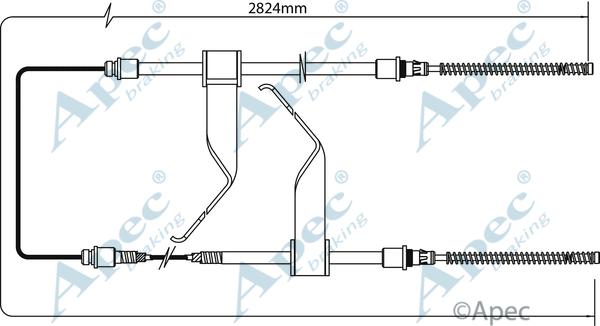 APEC CAB1172 - Трос, гальмівна система autocars.com.ua