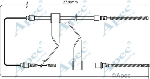 APEC CAB1173 - Трос, гальмівна система autocars.com.ua