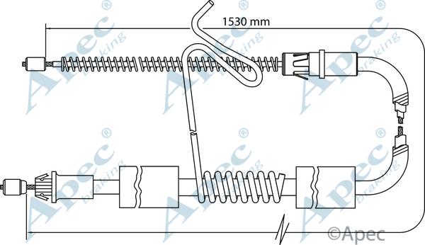 APEC CAB1177 - Трос, гальмівна система autocars.com.ua
