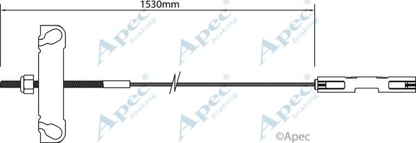 APEC CAB1179 - Трос, гальмівна система autocars.com.ua