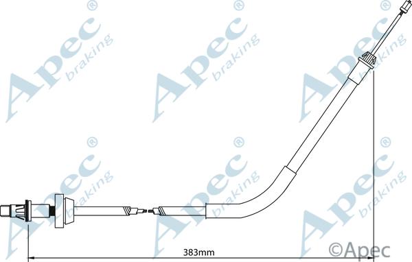 APEC CAB1180 - Трос, гальмівна система autocars.com.ua