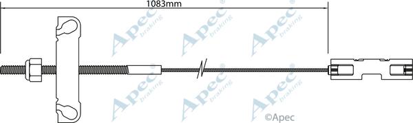 APEC CAB1182 - Трос, гальмівна система autocars.com.ua