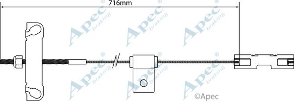 APEC CAB1183 - Трос, гальмівна система autocars.com.ua
