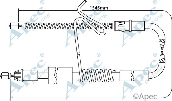 APEC CAB1185 - Трос, гальмівна система autocars.com.ua