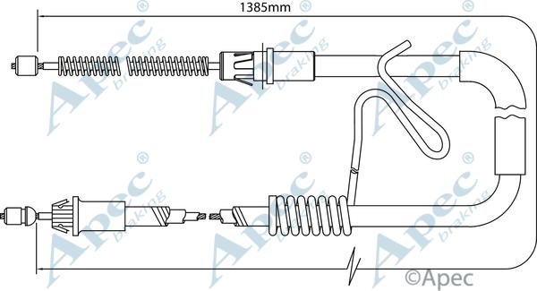 APEC CAB1186 - Трос, гальмівна система autocars.com.ua