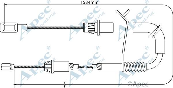 APEC CAB1189 - Трос, гальмівна система autocars.com.ua