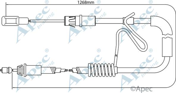 APEC CAB1191 - Трос, гальмівна система autocars.com.ua