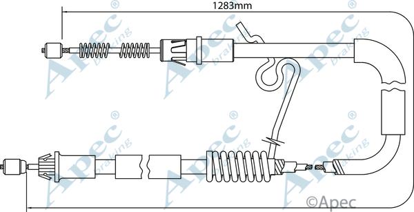 APEC CAB1204 - Трос, гальмівна система autocars.com.ua