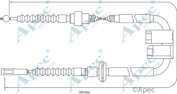 APEC CAB1205 - Трос, гальмівна система autocars.com.ua