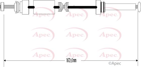 APEC CAB1209 - Трос, гальмівна система autocars.com.ua