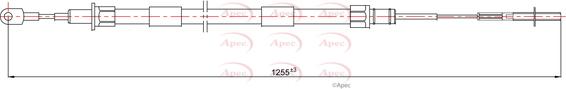 APEC CAB1222 - Трос, гальмівна система autocars.com.ua
