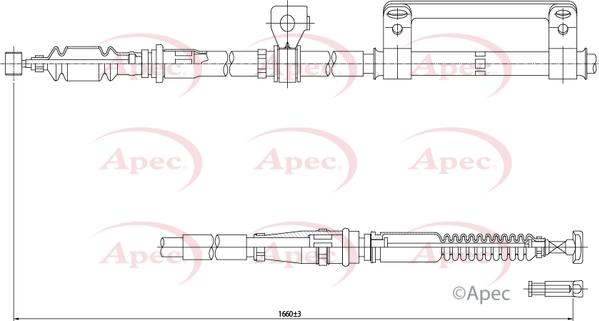 APEC CAB1248 - Трос, гальмівна система autocars.com.ua