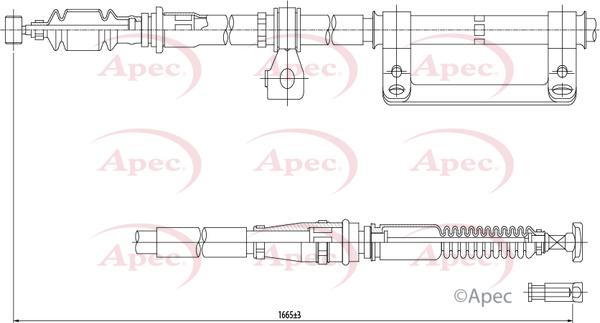 APEC CAB1249 - Трос, гальмівна система autocars.com.ua