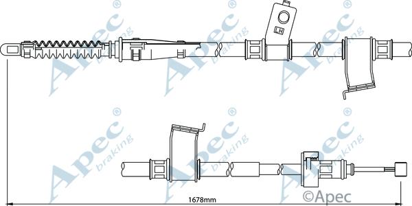 APEC CAB1250 - Трос, гальмівна система autocars.com.ua