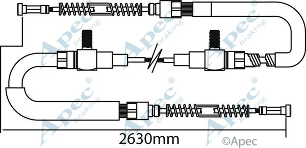 APEC CAB1271 - Трос, гальмівна система autocars.com.ua