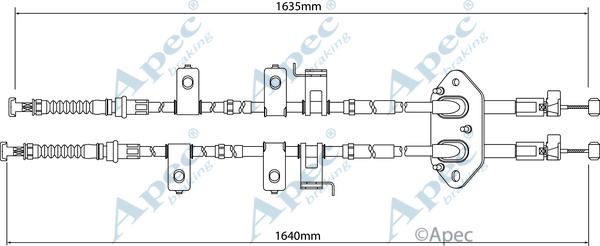 APEC CAB1275 - Трос, гальмівна система autocars.com.ua