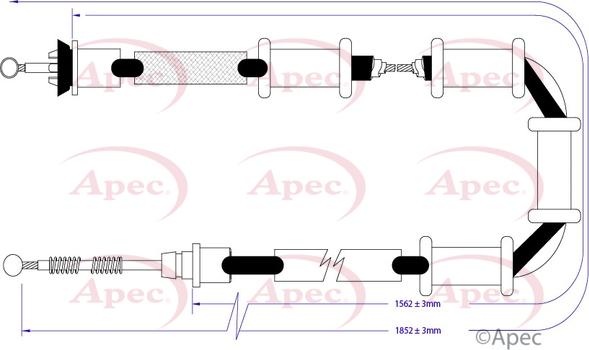 APEC CAB1278 - Трос, гальмівна система autocars.com.ua