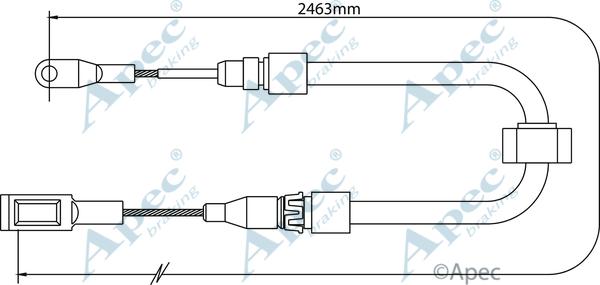 APEC CAB1283 - Трос, гальмівна система autocars.com.ua