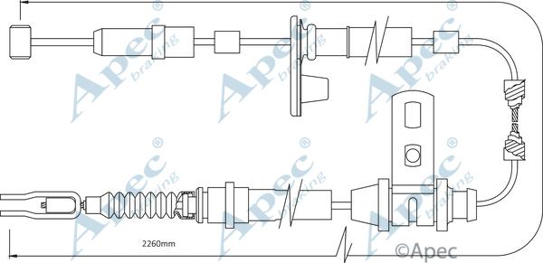 APEC CAB1296 - Трос, гальмівна система autocars.com.ua