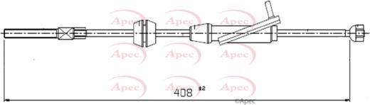 APEC CAB1307 - Трос, гальмівна система autocars.com.ua